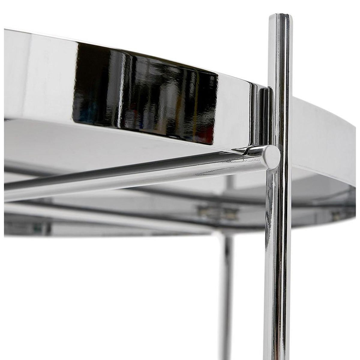 Paris Prix Table d'Appoint Design Ronde  Keops  63cm Argent
