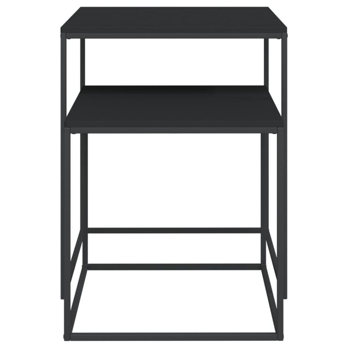 VIDAXL Ensemble de table basse 2 pcs bois d'ingenierie et metal