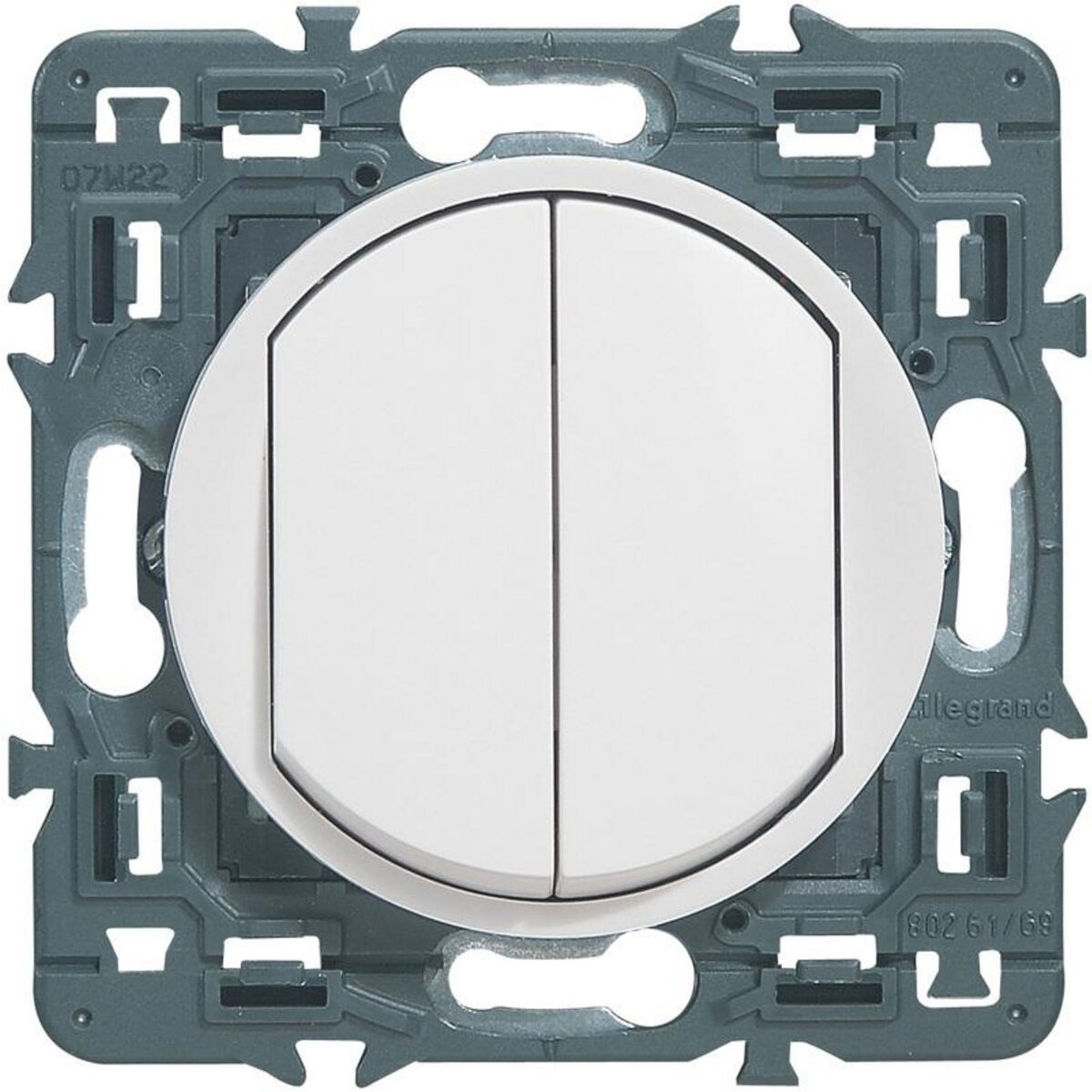 Legrand Celiane double va et vient blanc mécanisme