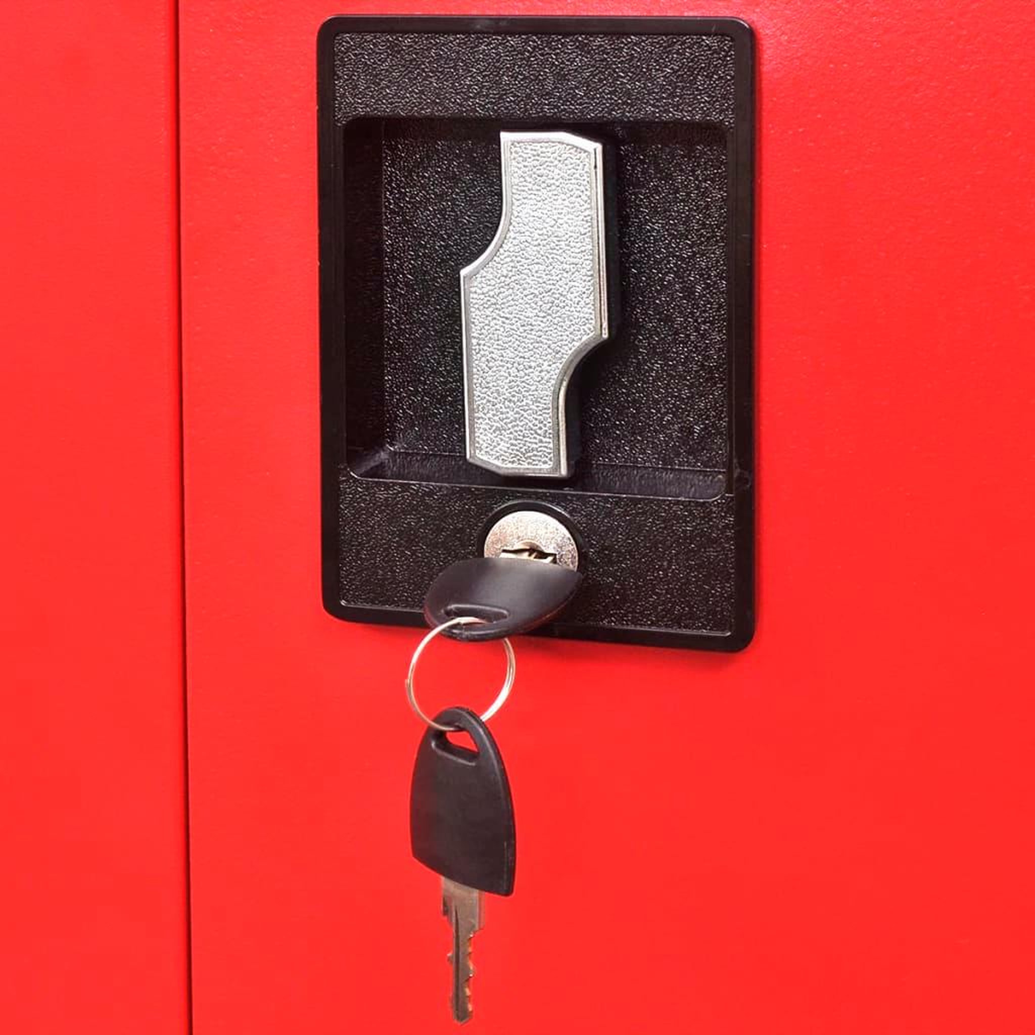Voir la diapositive 5 : VIDAXL Armoire avec coffre a outils acier 90x40x180 cm rouge et noir