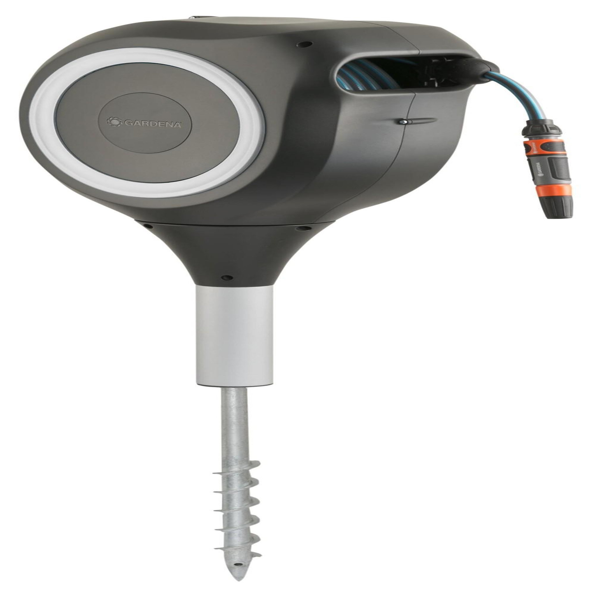 Gardena Dévidoir automatique sur pic RollUp M - 20 m - blanc