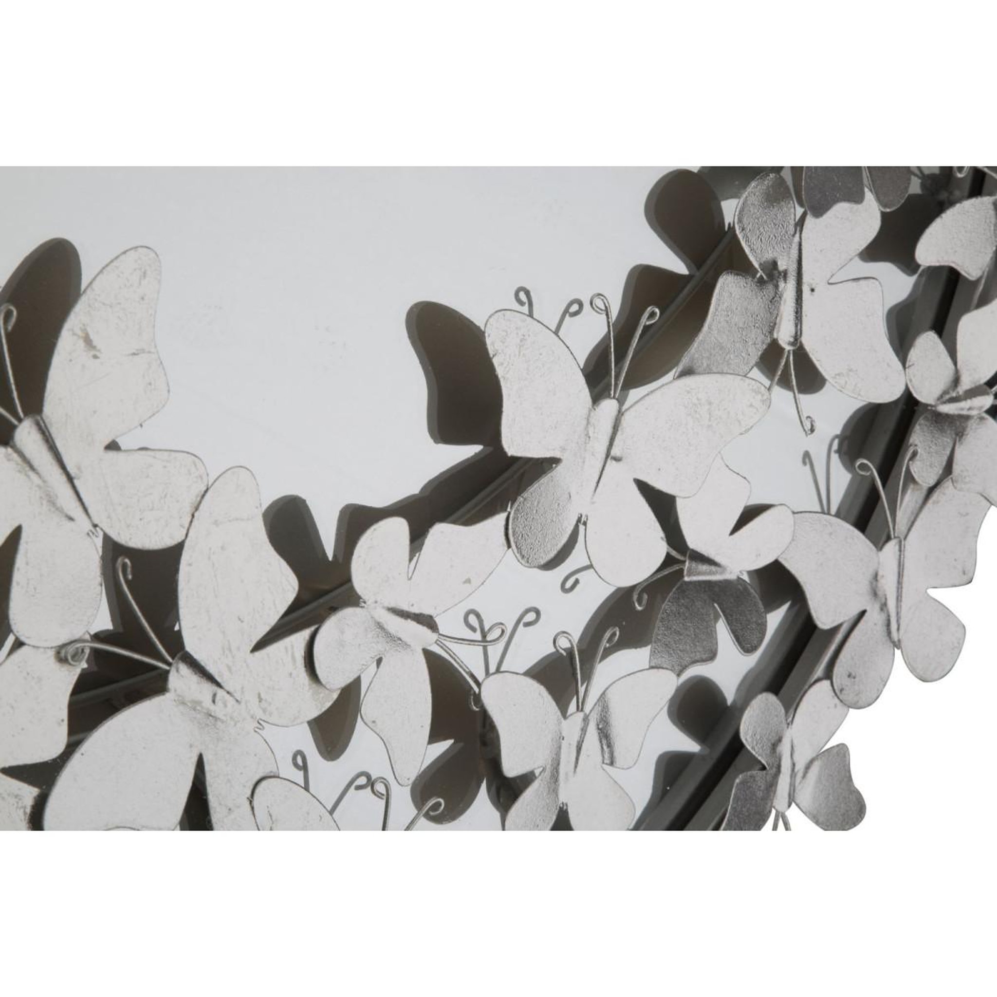 Voir la diapositive 3 : Paris Prix Miroir mural design  butterfly  94cm argent