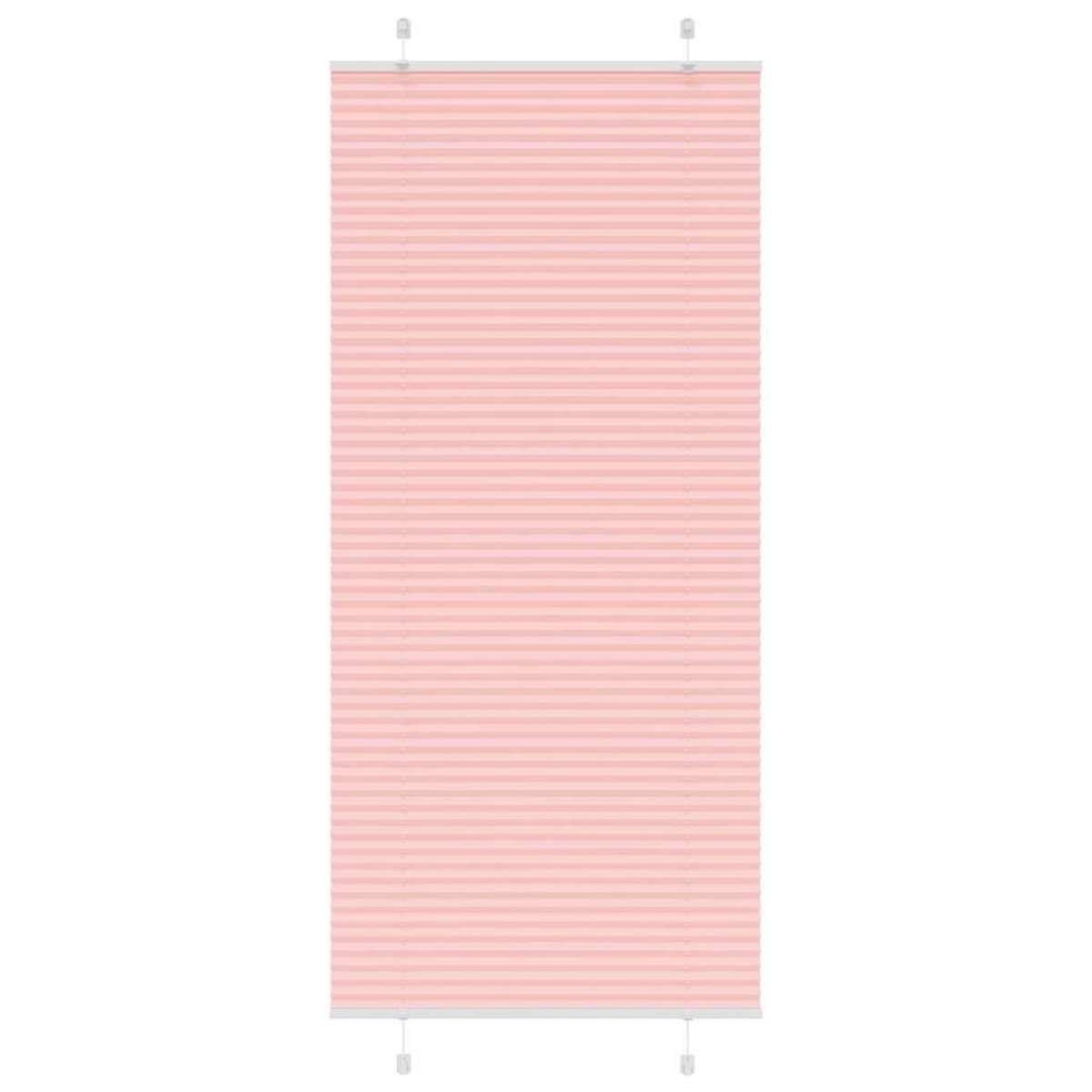 VIDAXL Store plisse rose 95x200 cm largeur du tissu 94,4 cm polyester