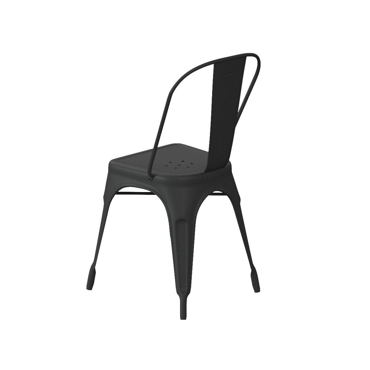 TOILINUX Lot de 4 chaises en métal NIKO