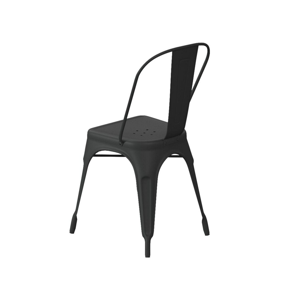 TOILINUX Lot de 4 chaises en métal NIKO