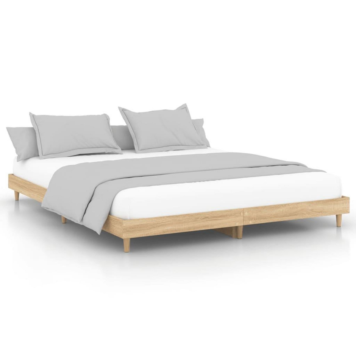 VIDAXL Cadre de lit sans matelas chene sonoma 140x200 cm