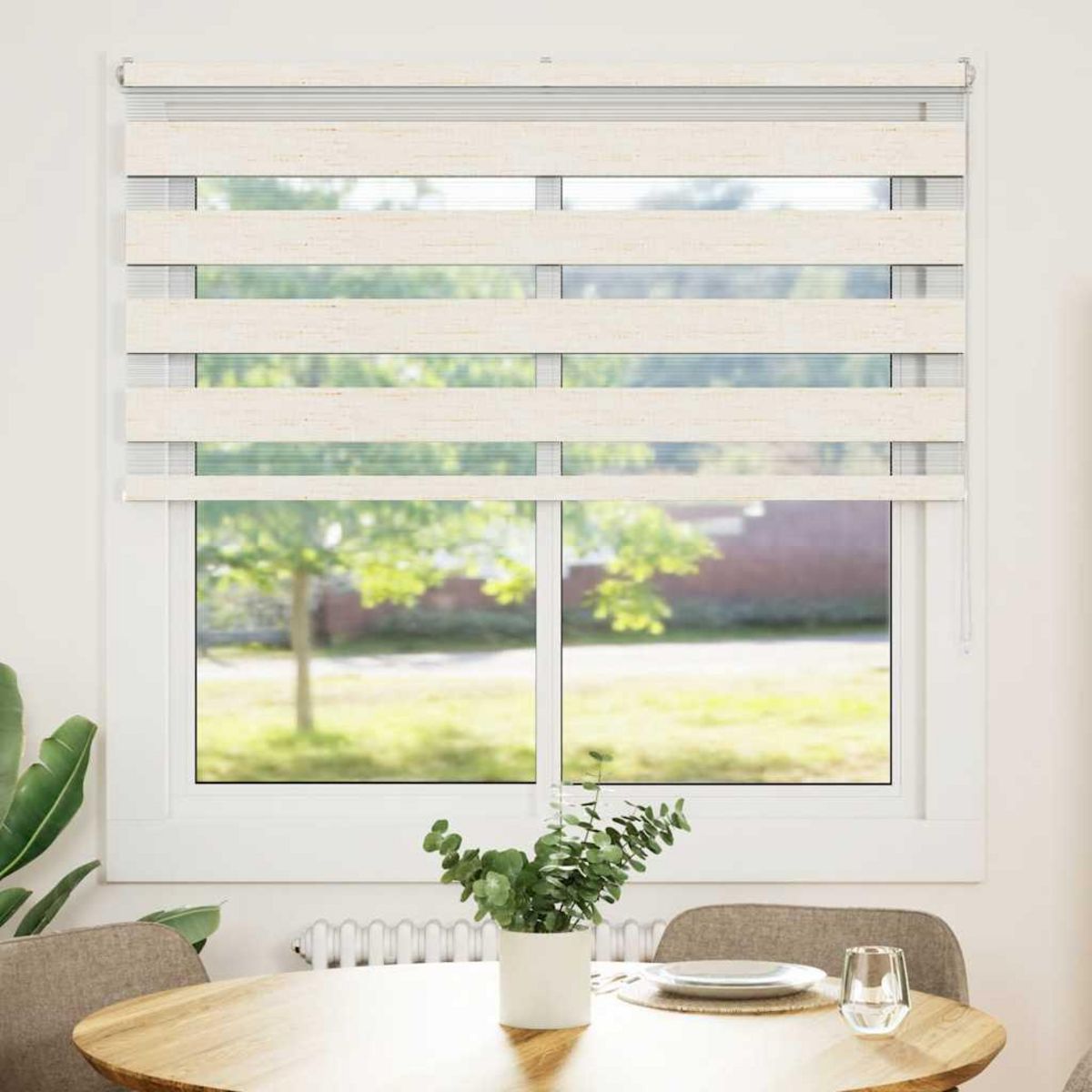 VIDAXL Store zebre beige marbre largeur du tissu 135,9 cm polyester