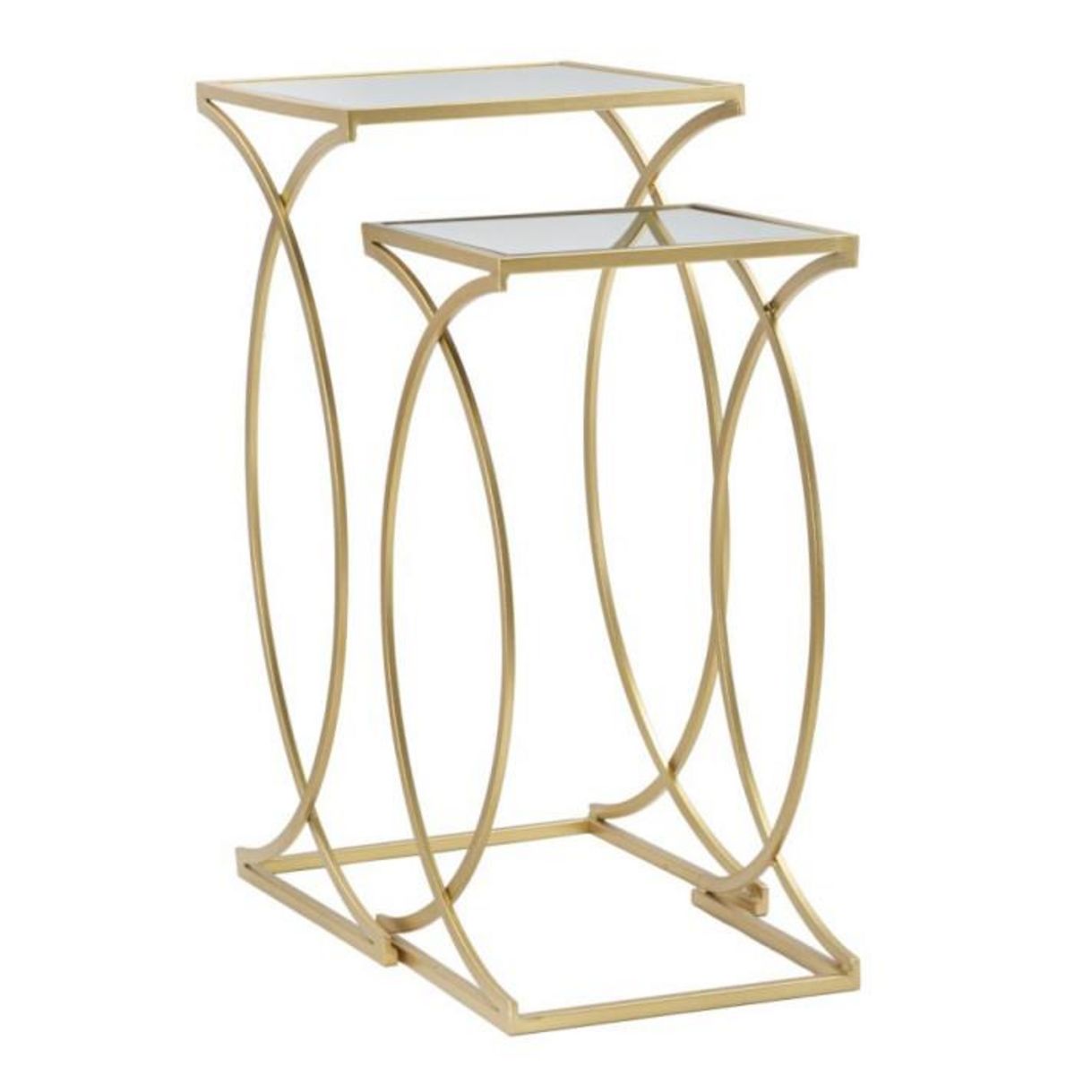 Paris Prix Lot de 2 Tables d'Appoint Design  Simply  70cm Or