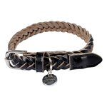 Paris Prix Collier pour Chien Réglable  Tressé  30-45cm Noir