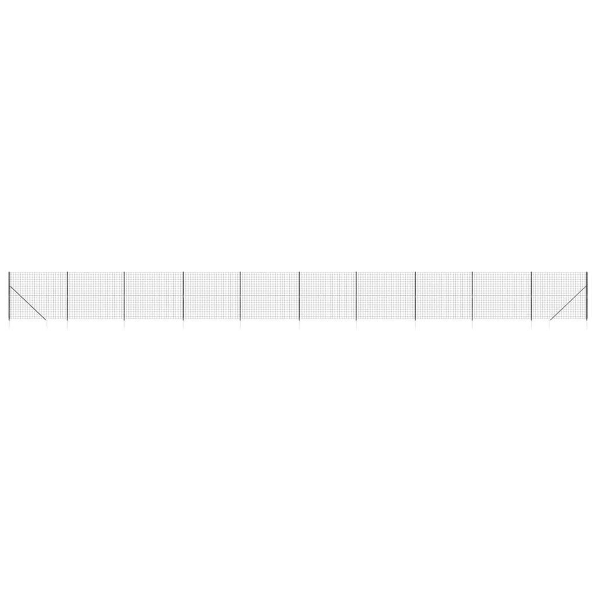 Voir la diapositive 2 : VIDAXL Cloture en treillis metallique et ancrage anthracite 1,6x25 m