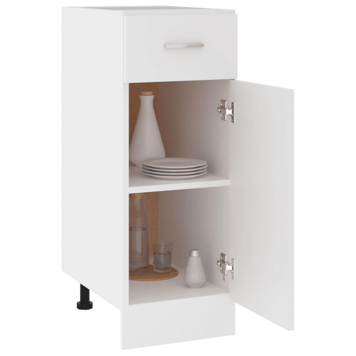 VIDAXL Armoire de plancher a tiroir Blanc 30x46x81,5cm Bois ingenierie