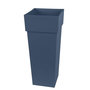Voir la diapositive 1 : Eda Pot de fleur carré Toscane 39 x H.65 cm - Bleu jean- Eda