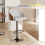 Voir la diapositive 2 : Rendez vous déco Chaise de bar réglable 63/84 cm en tissu gris clair-Carmelo