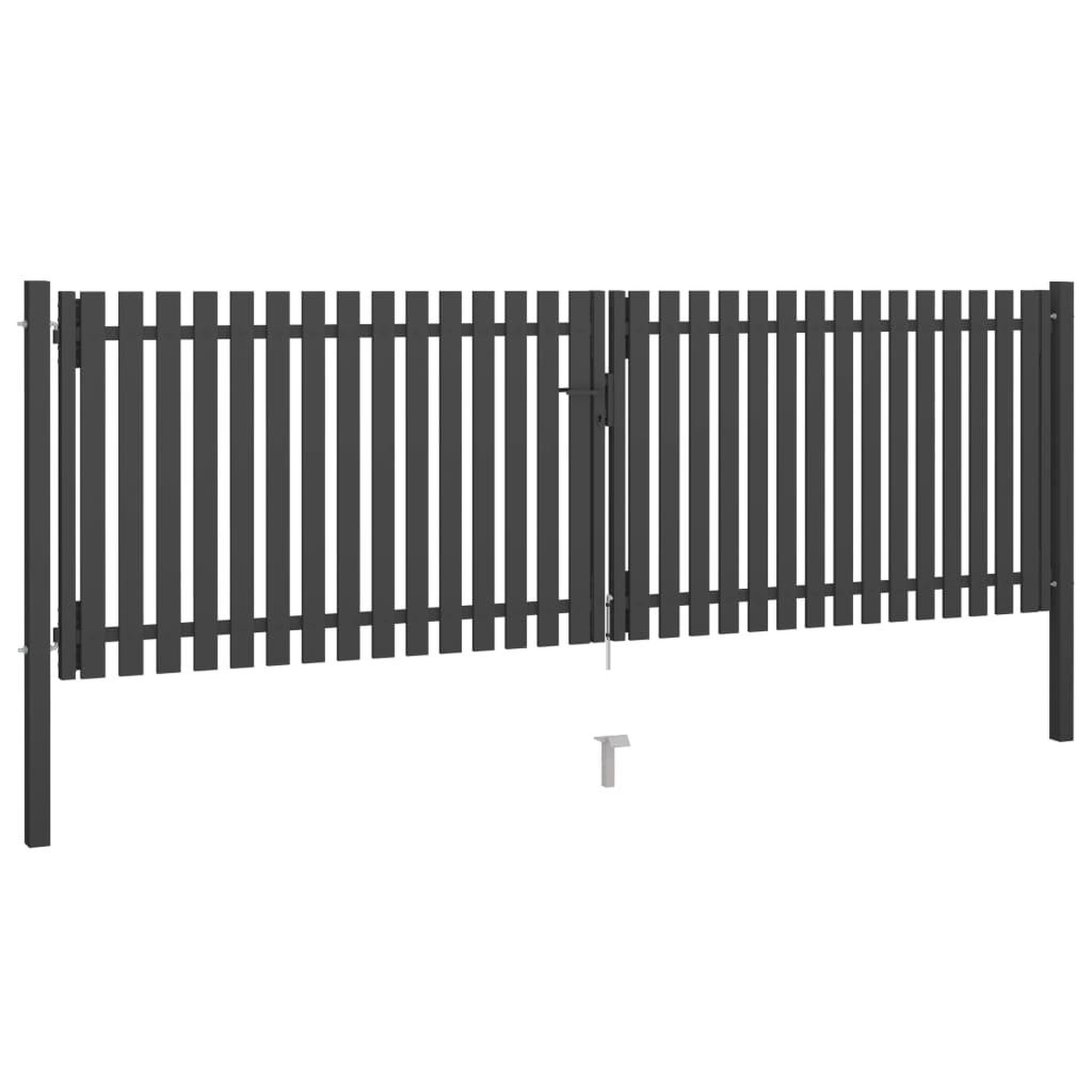 Voir la diapositive 2 : VIDAXL Portail de cloture de jardin Acier 4x1,5 m Anthracite
