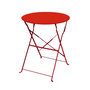 Voir la diapositive 1 : TOILINUX Table de jardin pliante ronde Palma - 2 places - Orange