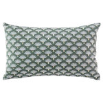 Paris Prix Housse de Coussin  Joelie  30x50cm Vert & Or