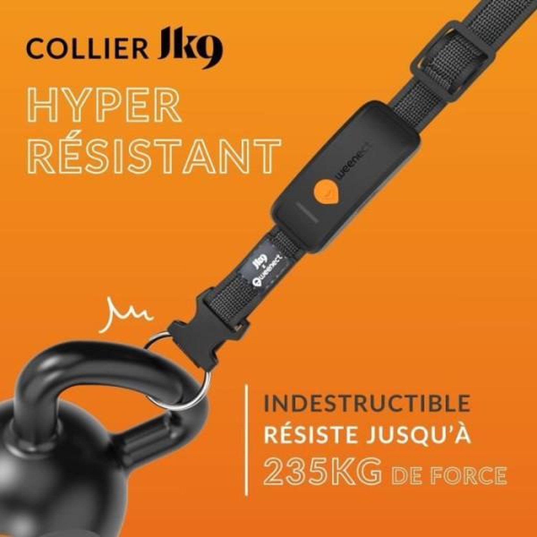 Voir la diapositive 2 : WEENECT Collier gps pour chien - weenect chien xt - antenne xl - etanche - collier julius-k9 - fonctionne avec abonnement - noir