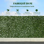 Voir la diapositive 5 : OUTSUNNY Haie Artificiel lierre Brise-Vue décoration Rouleau 3L x 1,5H m Feuillage réaliste Anti-UV Vert foncé