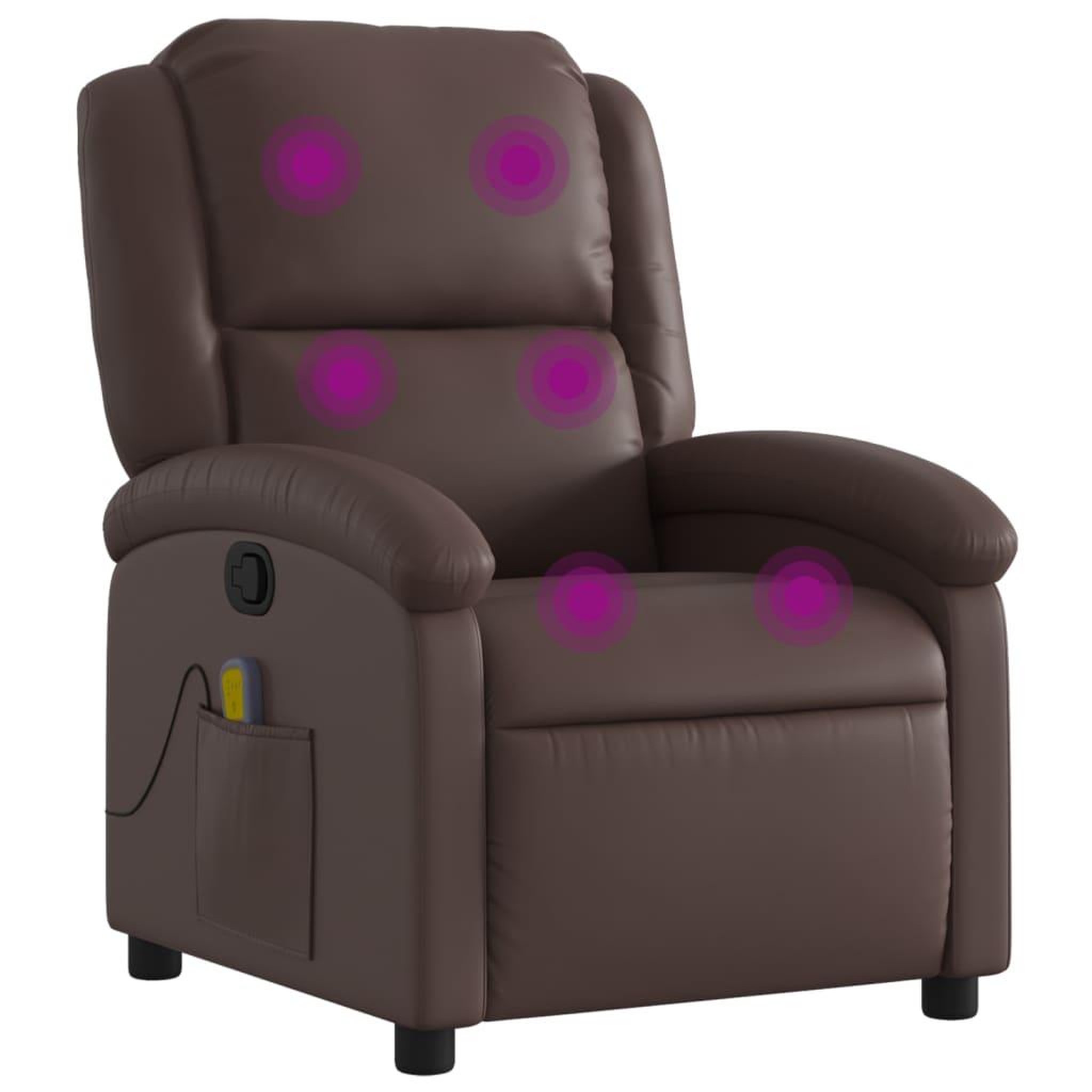 Voir la diapositive 2 : VIDAXL Fauteuil de massage inclinable Marron Similicuir