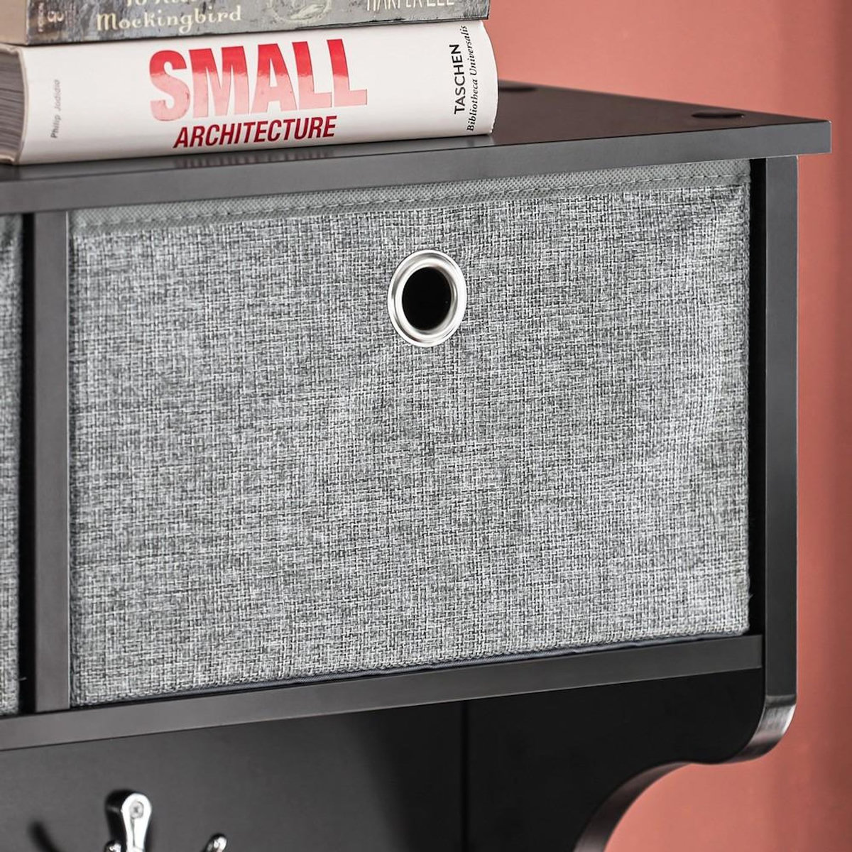 SOBUY SoBuy - Patère Murale avec 5 crochets et 3 paniers - Fonctionnel - FRG282