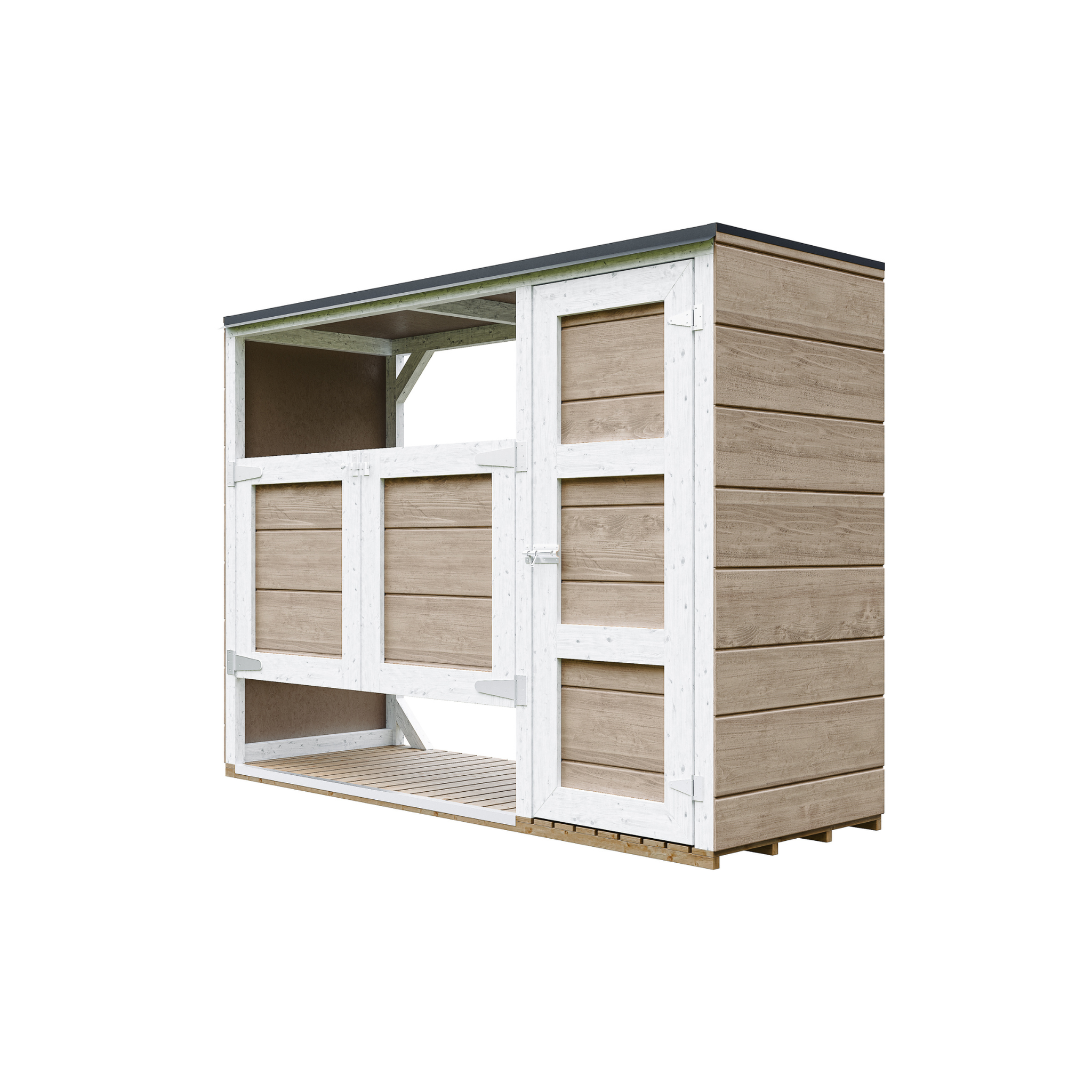 Voir la diapositive 2 : TIMBELA Abri de jardin pour poubelles, Cache poubelle extérieur 2x240L M981A