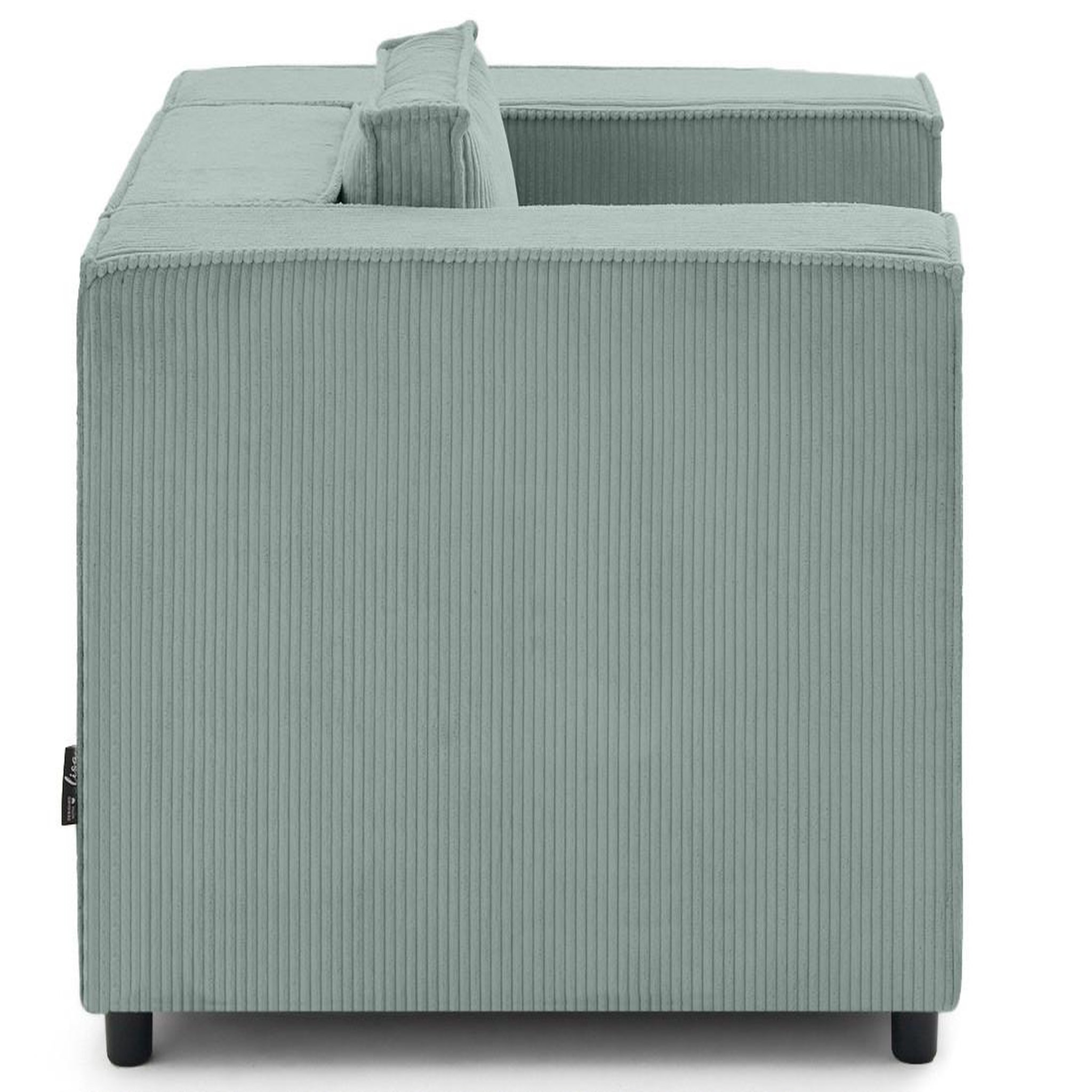 Voir la diapositive 3 : LISA DESIGN Stella - fauteuil en velours côtelé