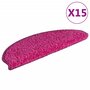 Voir la diapositive 2 : VIDAXL Tapis de marches d'escalier 15 pcs Rose 65x21x4 cm