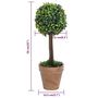 Voir la diapositive 6 : VIDAXL Plantes de buis artificiel 2 pcs avec pots Boule Vert 56 cm
