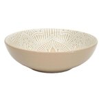 Paris Prix Lot de 6 Assiettes Creuses  Sahara  18cm Beige