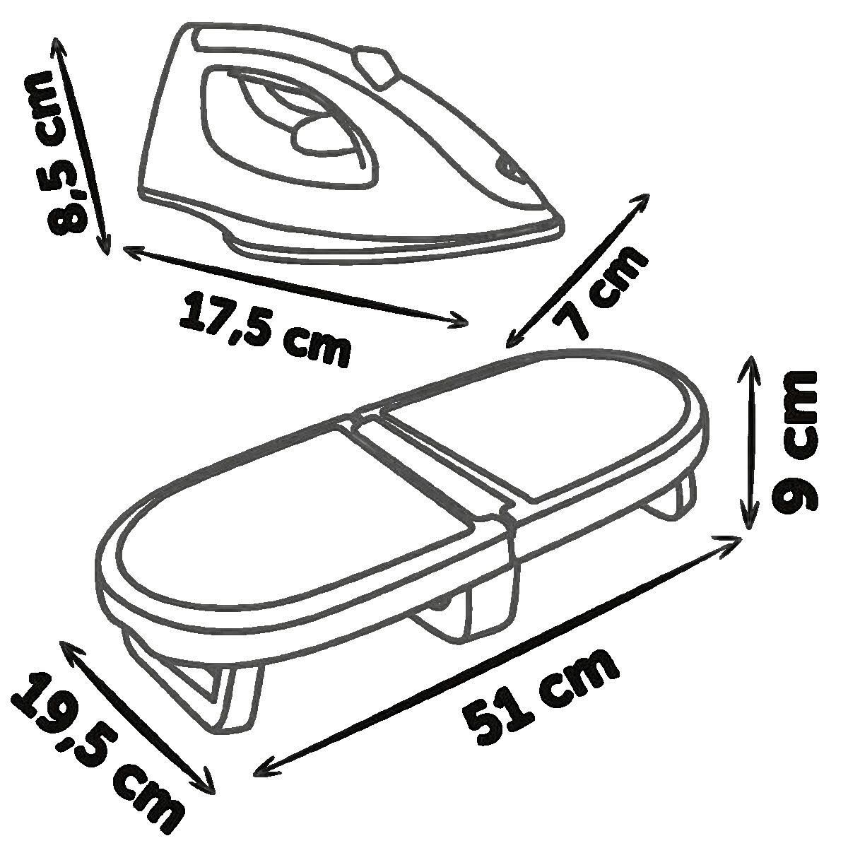 SMOBY Planche à repasser enfant Smoby pliable avec accessoires réalistes