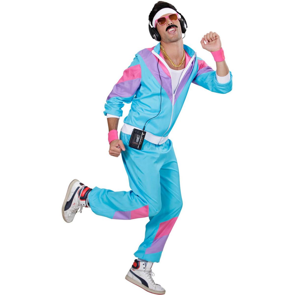 WIDMANN Déguisement Survêtement Années 80 - Homme - Taille M - M