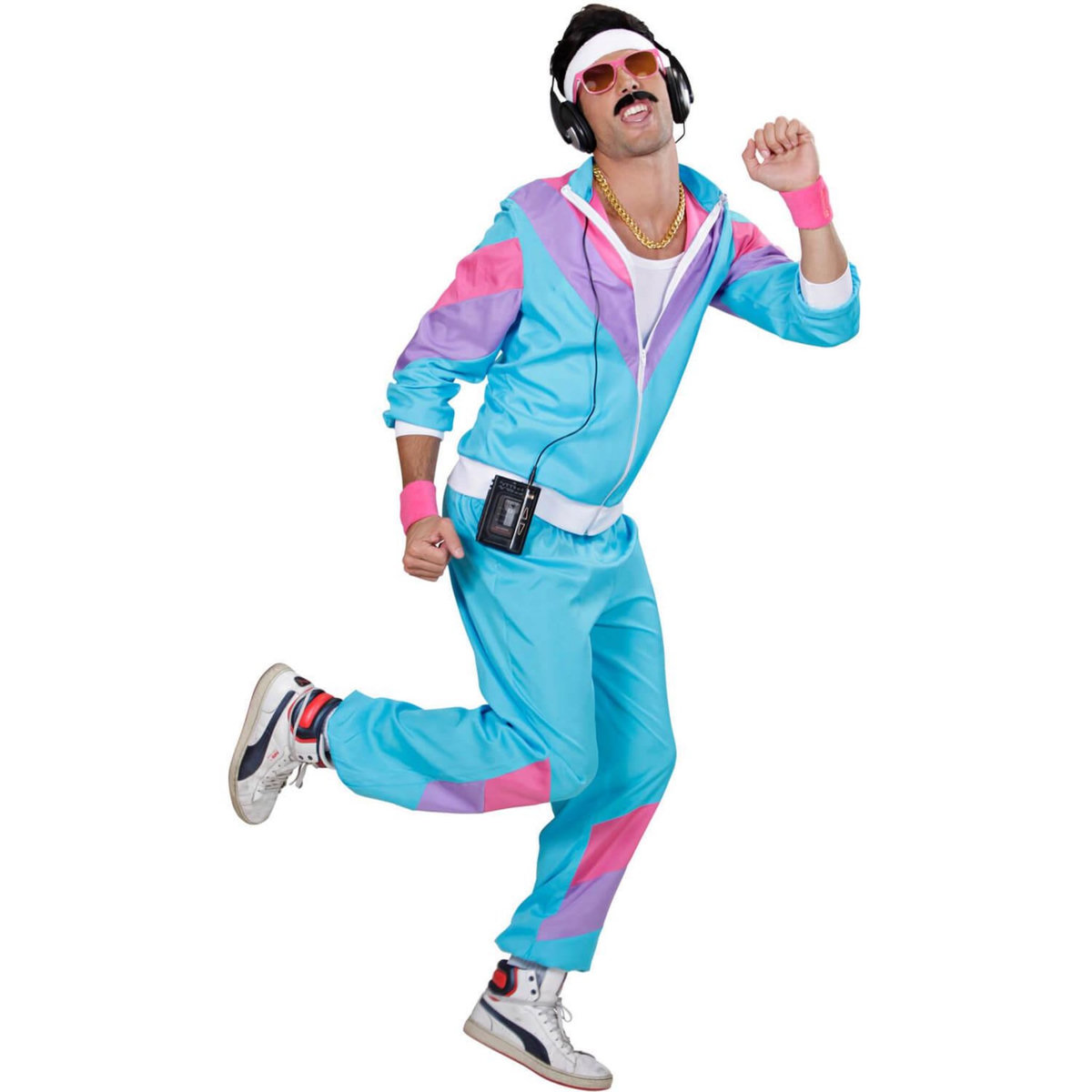 WIDMANN Déguisement Survêtement Années 80 - Homme - Taille M - M