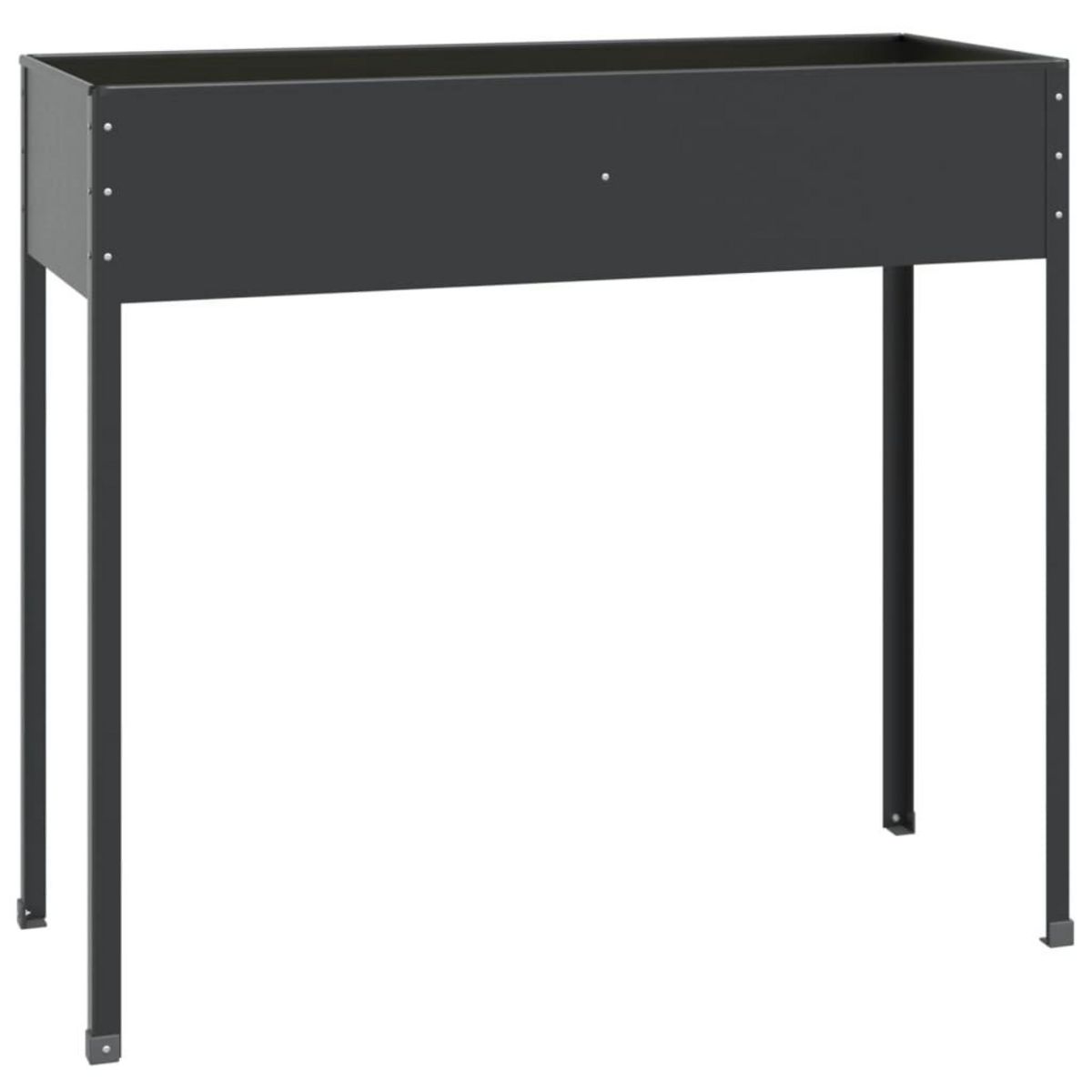 VIDAXL Jardinieres 2 pcs Anthracite Acier galvanise