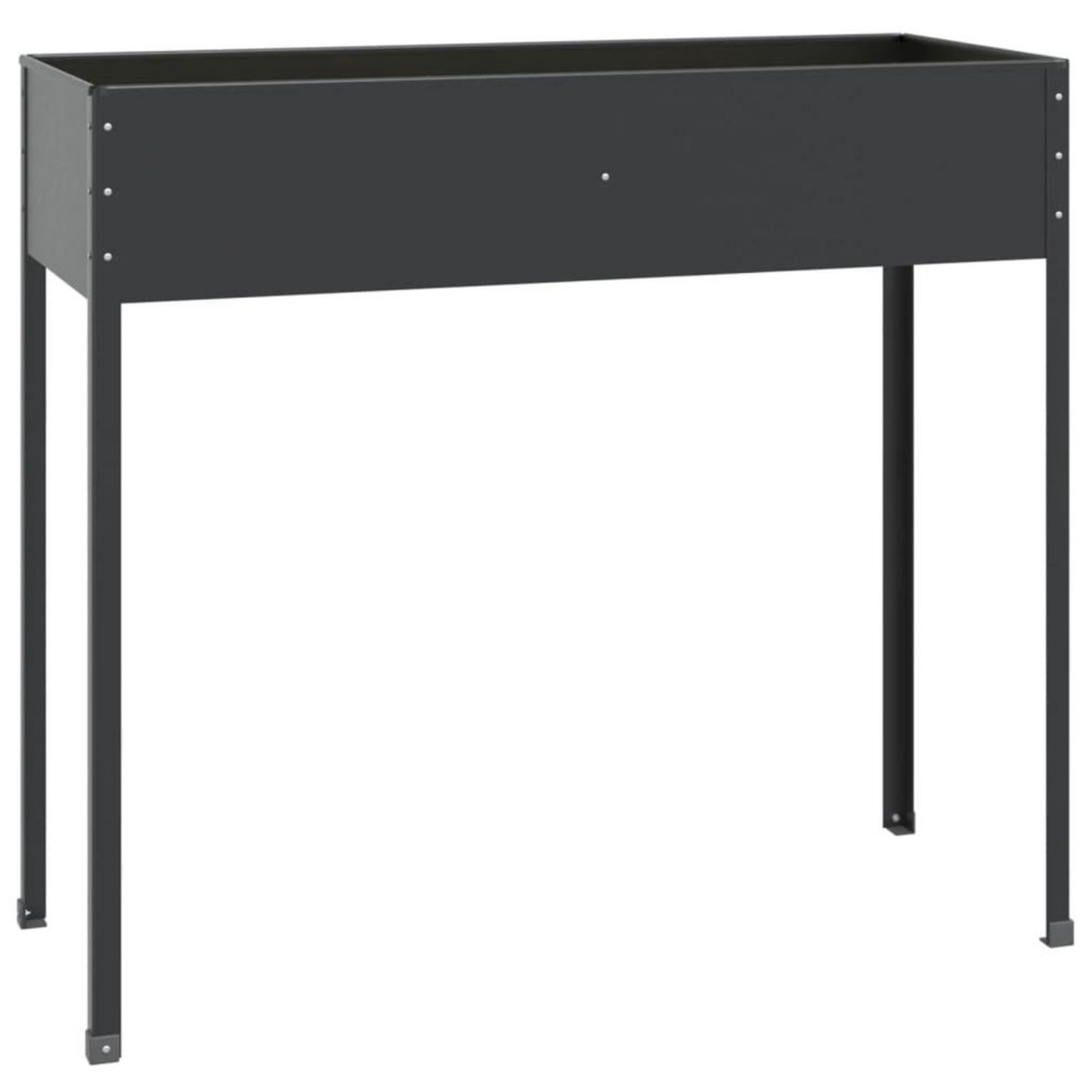 VIDAXL Jardinieres 2 pcs Anthracite Acier galvanise