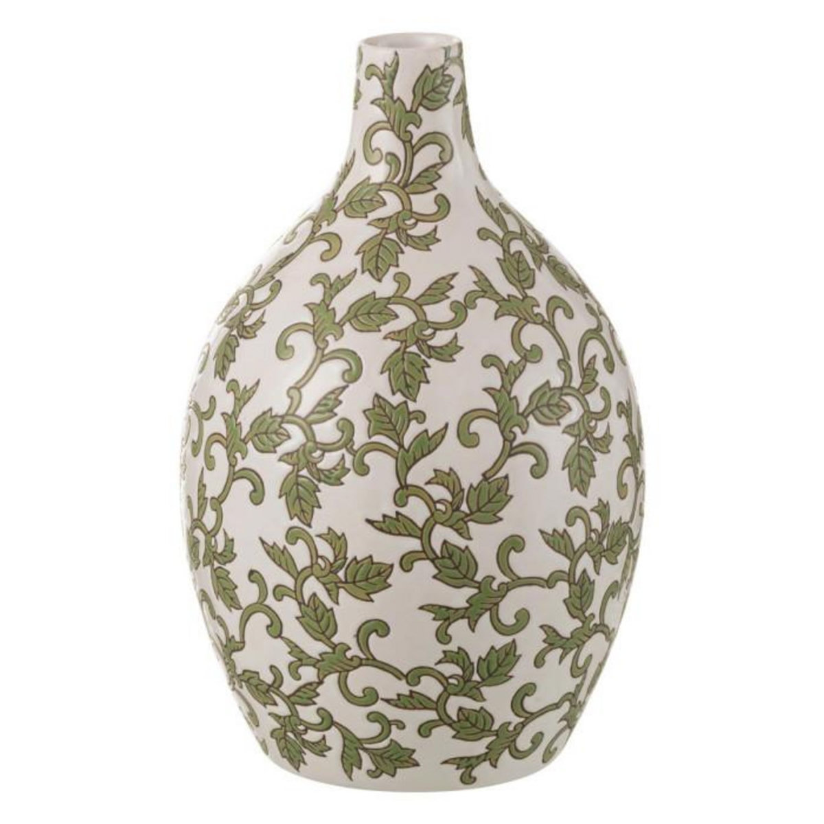 Paris Prix Vase Rond en Porcelaine  Yezi  33cm Vert & Blanc