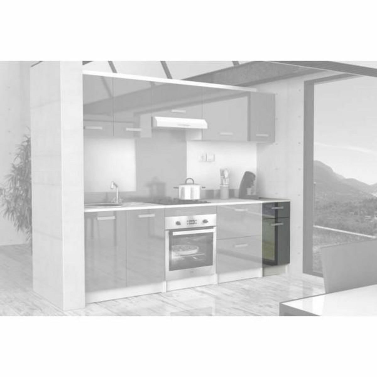 MARKET24 Meuble de cuisine START Gris 40 x 60 x 85 cm