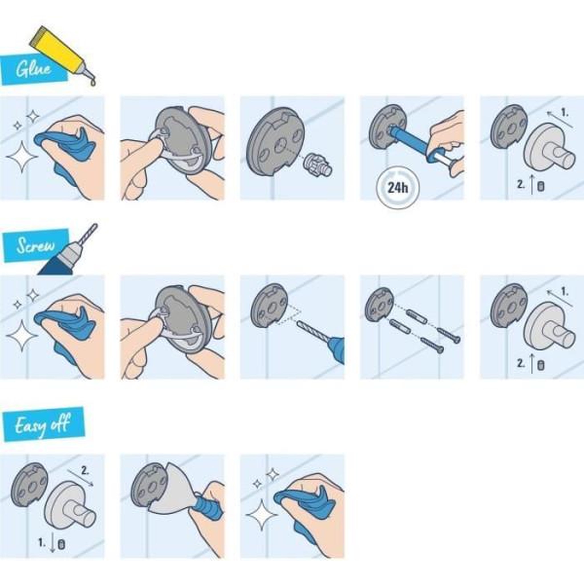Voir la diapositive 3 : Grohe Set d'accessoires 4 en 1 - grohe - 41115000 - chromé - métal - douche