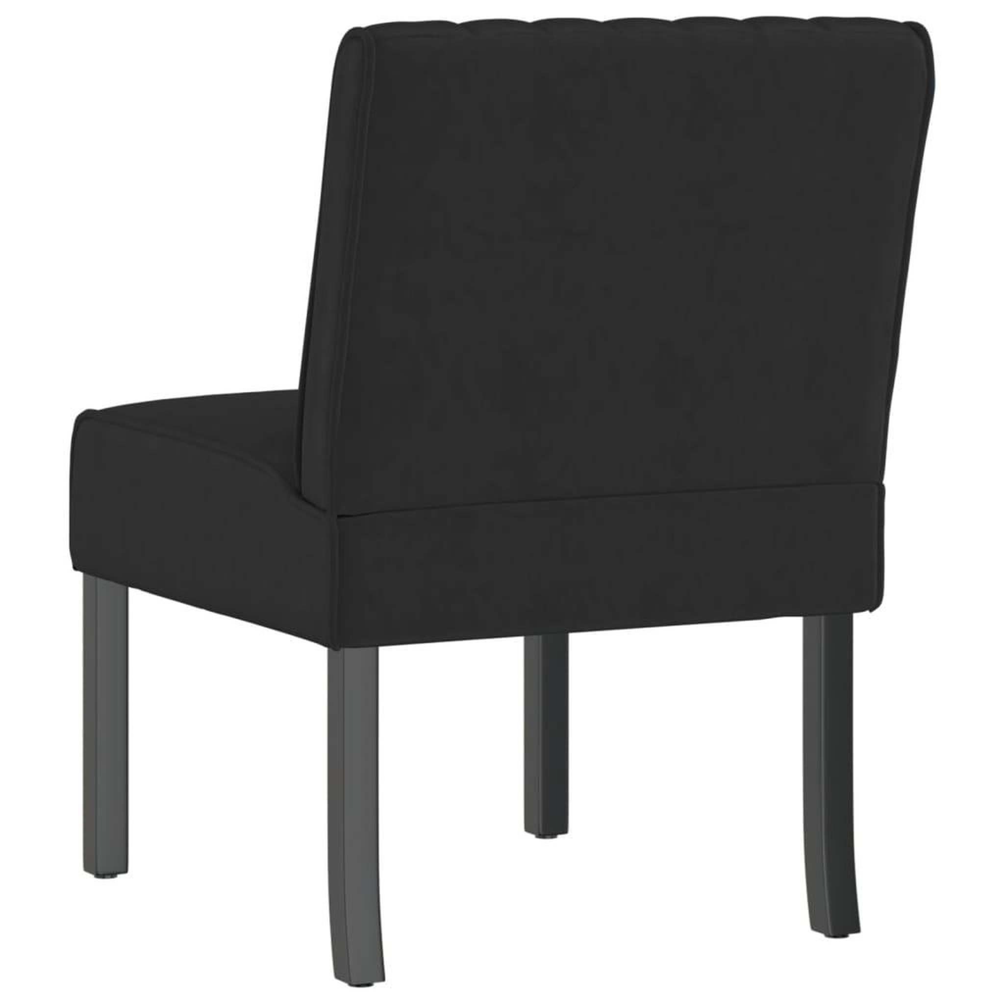 Voir la diapositive 5 : VIDAXL Fauteuil sans accoudoirs noir velours