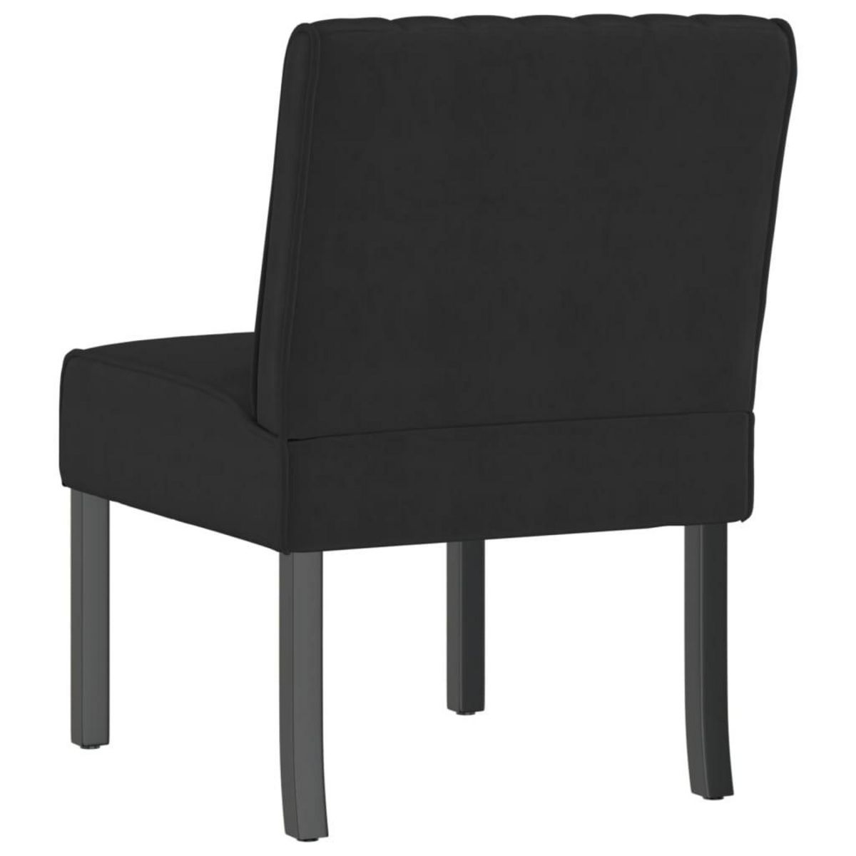VIDAXL Fauteuil sans accoudoirs noir velours