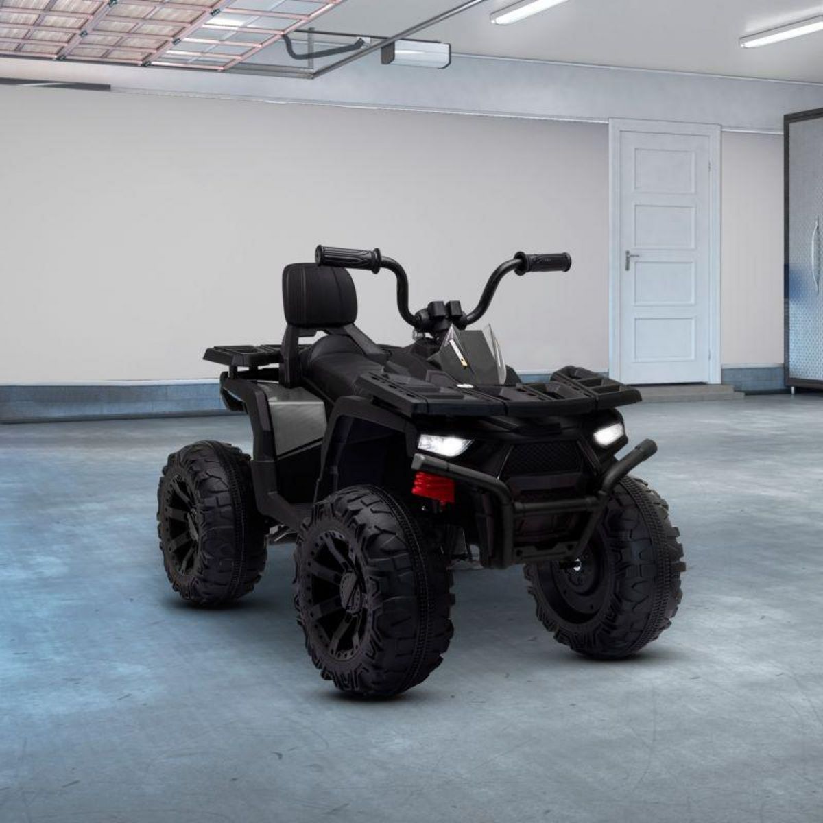 PLAY4FUN Quad électrique 2x 40W pour enfant - avec 4 suspensions, Marche AV/AR et Système audio