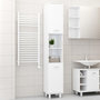 Voir la diapositive 1 : VIDAXL Armoire de salle de bain Blanc brillant Bois d'ingenierie