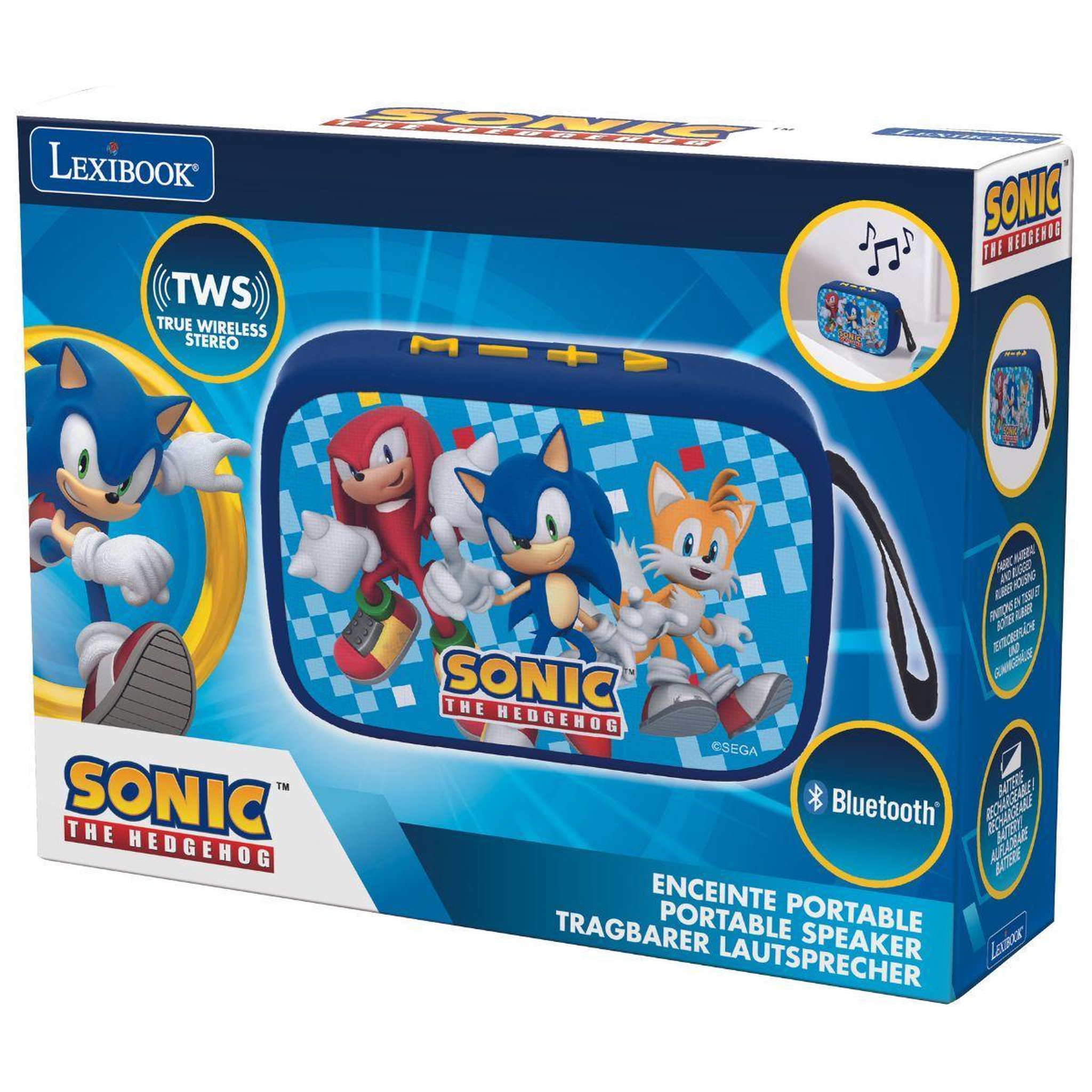 Voir la diapositive 4 : Lexibook Enceinte Bluetooth portable Sonic