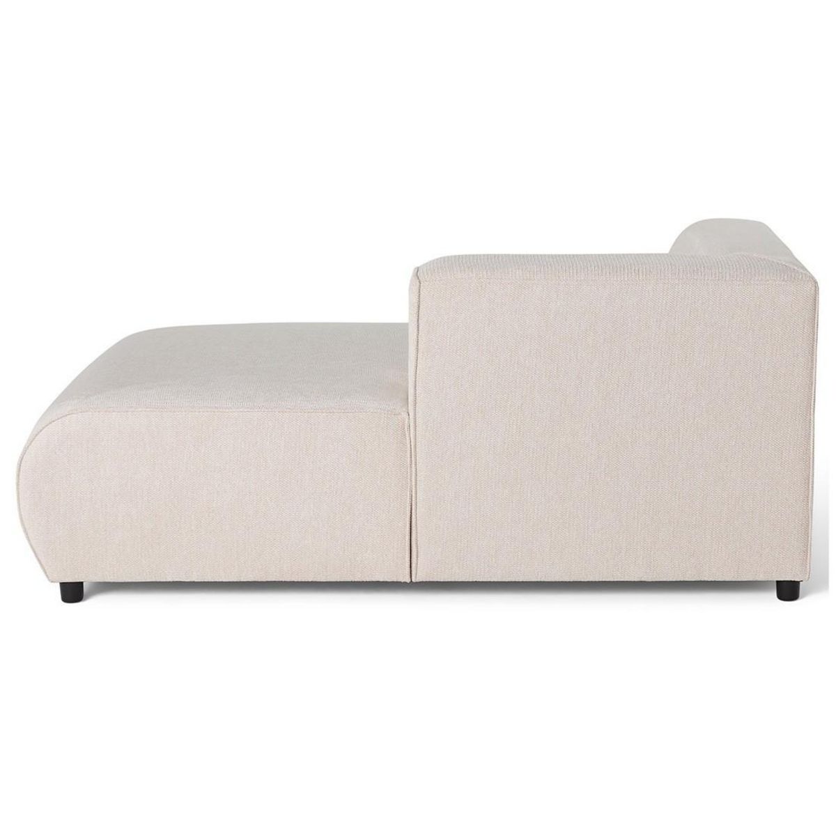 LISA DESIGN Suaro - module d'assise méridienne droit en tissu texturé