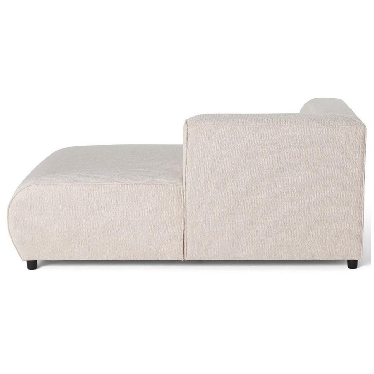 LISA DESIGN Suaro - module d'assise méridienne droit en tissu texturé