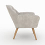 Voir la diapositive 5 : Rendez vous déco Fauteuil en tissu gris clair et pieds en bois-Simba