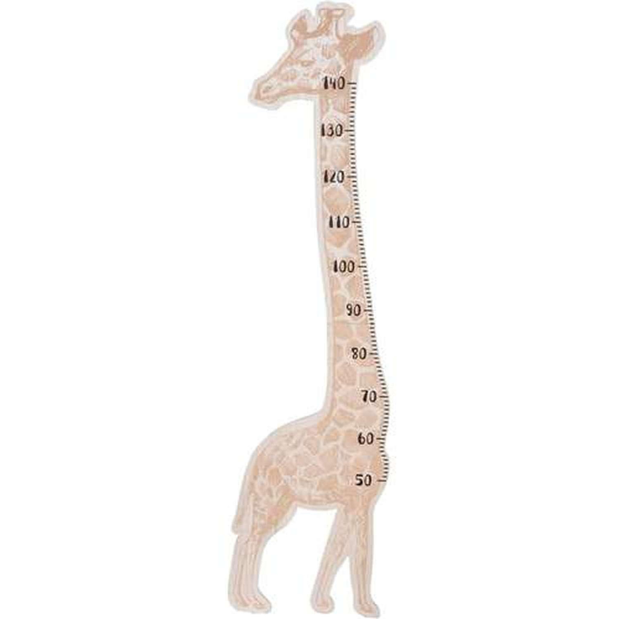 TOILINUX Toise enfant en bois girafe - hauteur 140 cm