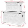 Voir la diapositive 6 : VIDAXL Ensemble de deux coffres de rangement Blanc