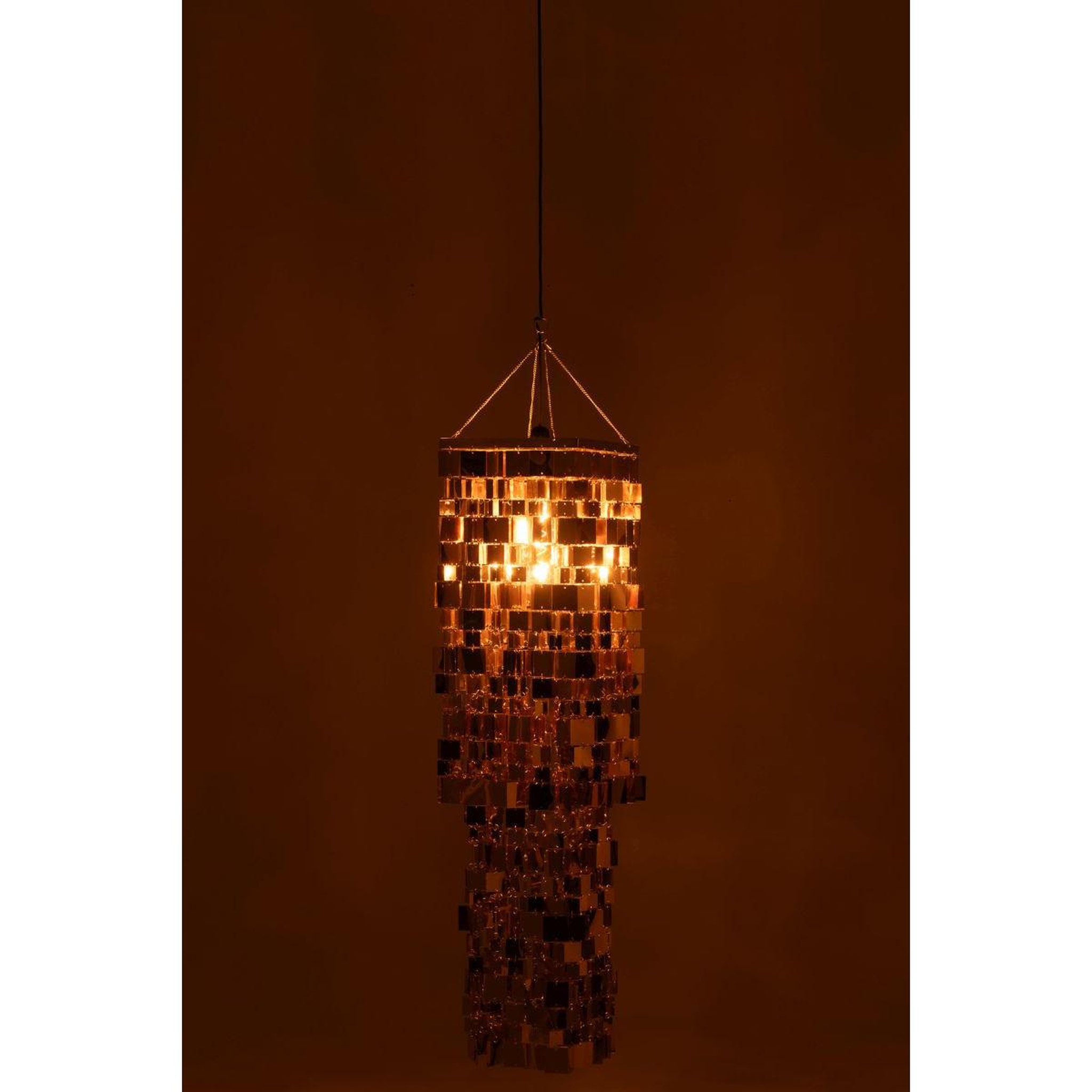 Voir la diapositive 5 : J-LINE Abat-jour suspension design  disco  122cm doré