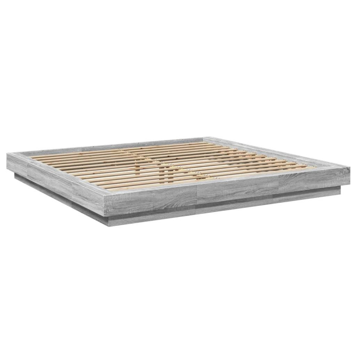 VIDAXL Cadre de lit sans matelas sonoma gris 200x200 cm