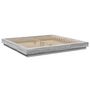 Voir la diapositive 3 : VIDAXL Cadre de lit sans matelas sonoma gris 200x200 cm